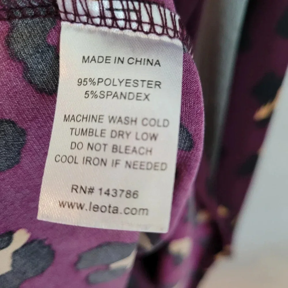Leota Women's V-neck Faux Wrap Jersey Dress Size PXS Purple - Picture 4 of 5